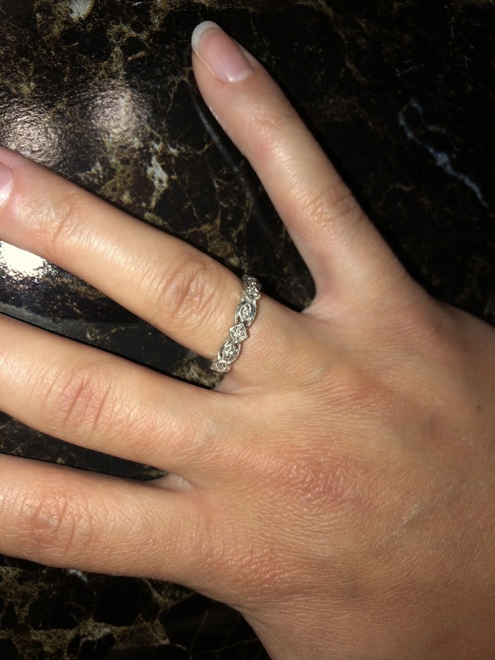 14K White Gold 0.5 ct diamonds Ring Size 5.5